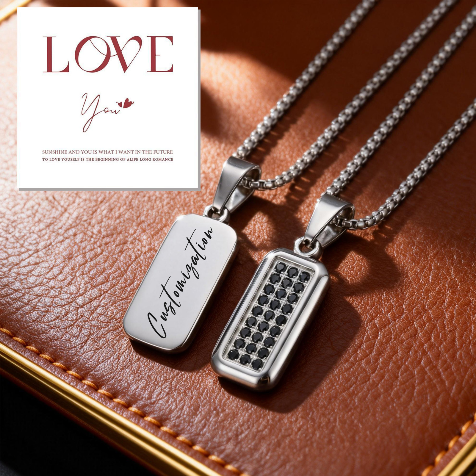 Wedding Job - Personalization Dog Tag Necklace for Men