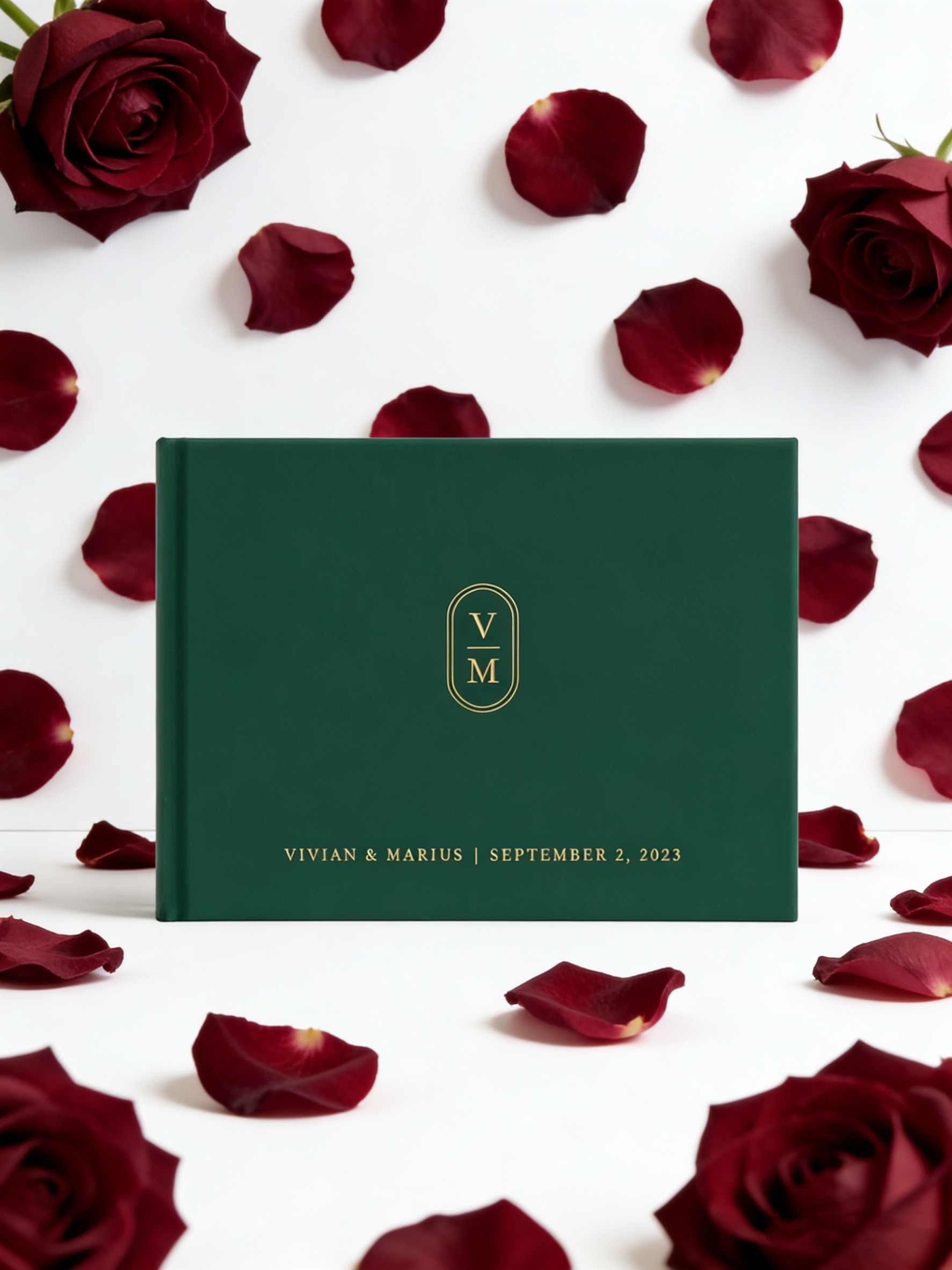 Personalized Guest Book - Custom Elegant Wedding Guest Book Personalized