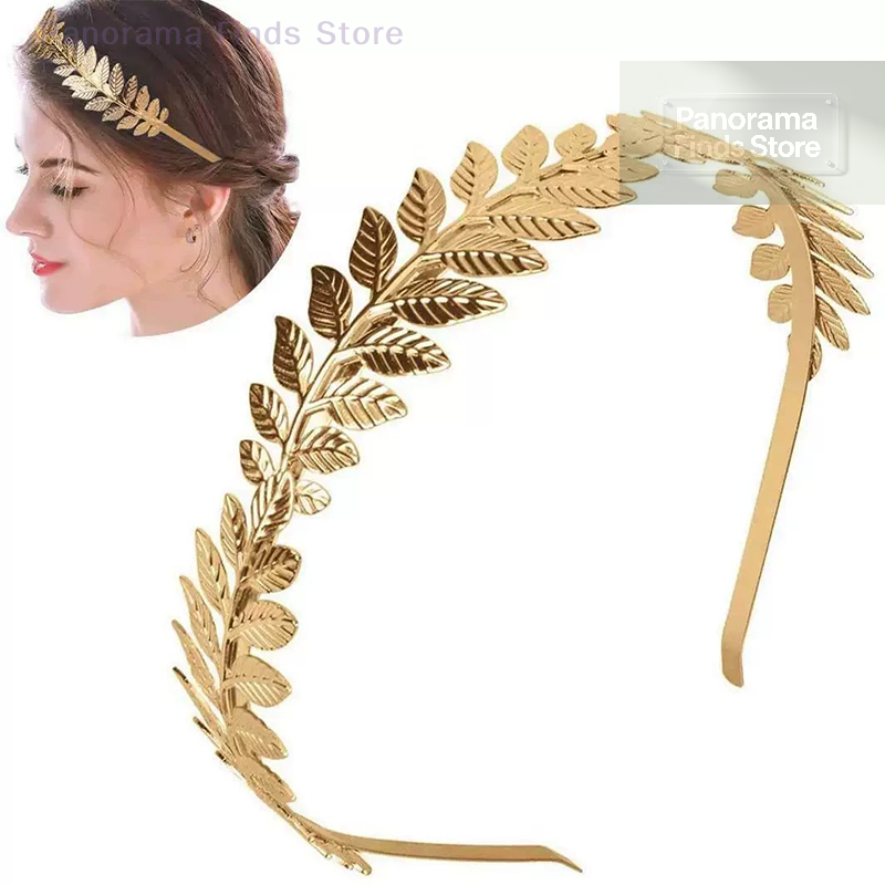 Wedding Supply Store - 【P】Gold Leaf Headband Headpiece Crown Tiara