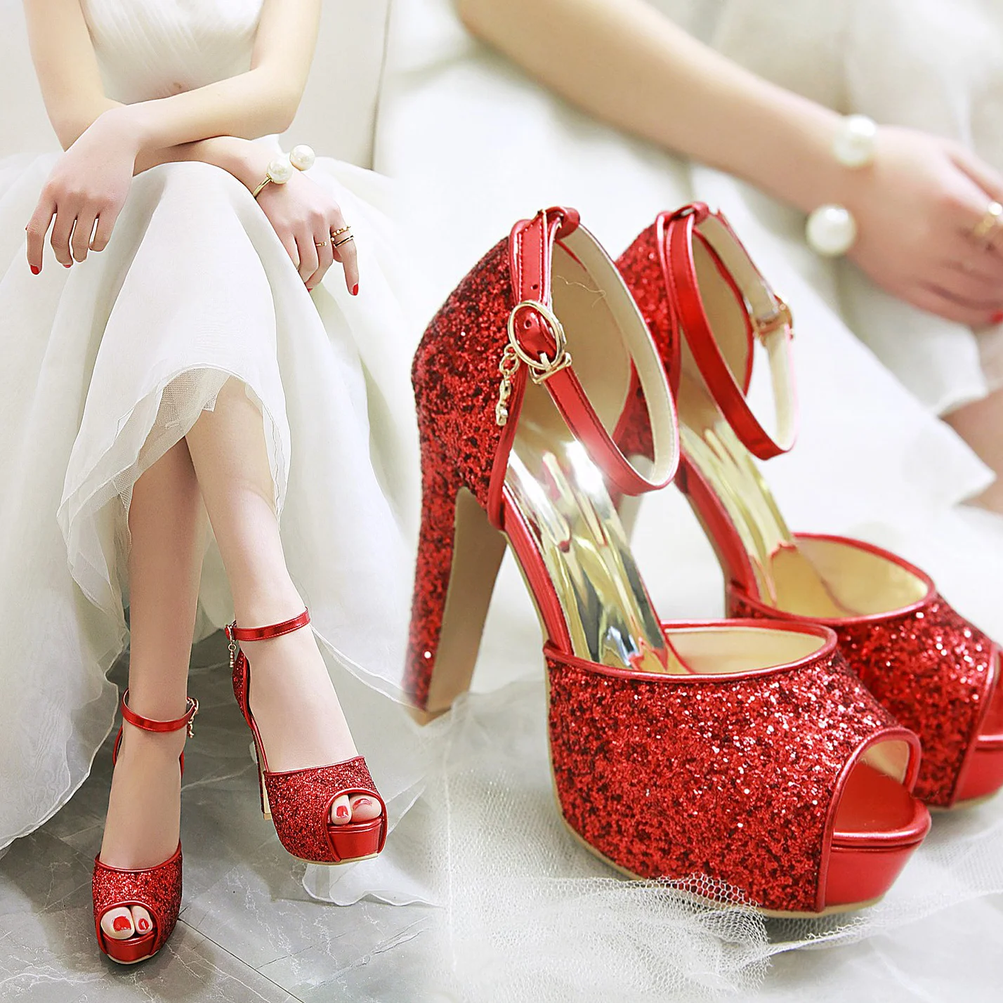 Silver Summer Women High Heel  - đánh giá và giá Wedding Fx