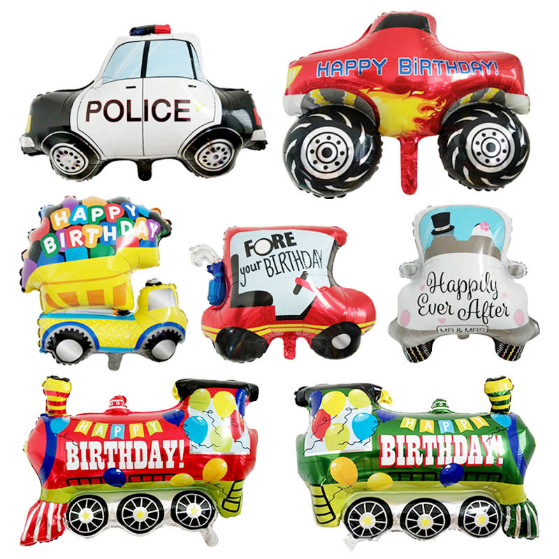 1PC Cartoon Car Balloons Fire  - đánh giá và giá Wedding Qq