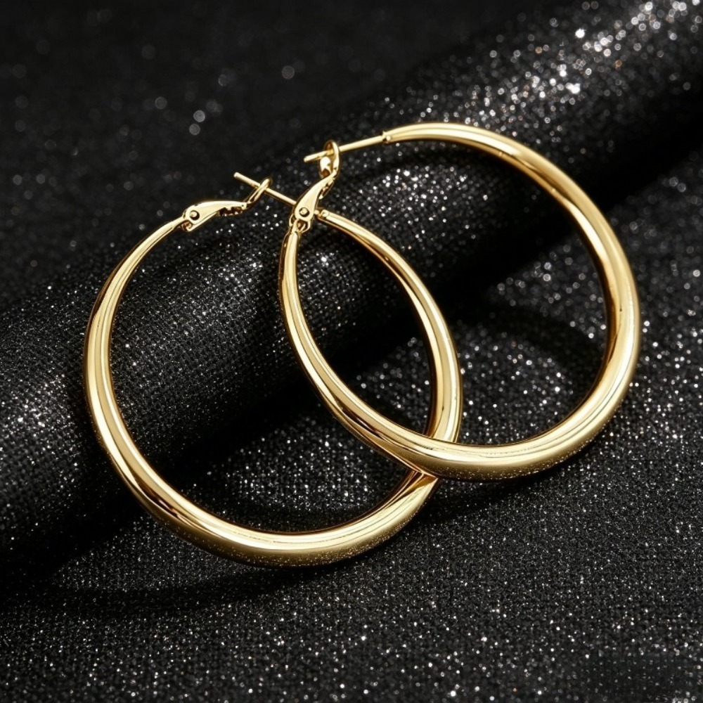 2Pcs Large Minimalist Hoop Ear - đánh giá và giá Wedding Job