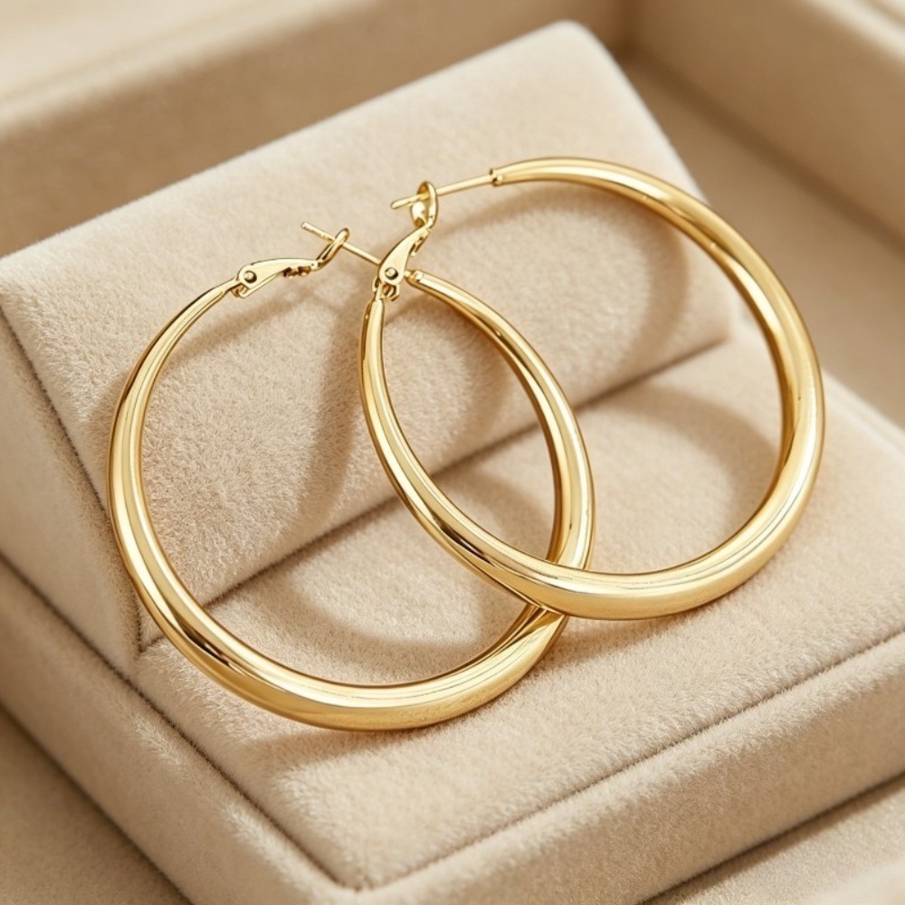 2Pcs Large Minimalist Hoop Ear - đánh giá và giá Wedding Job
