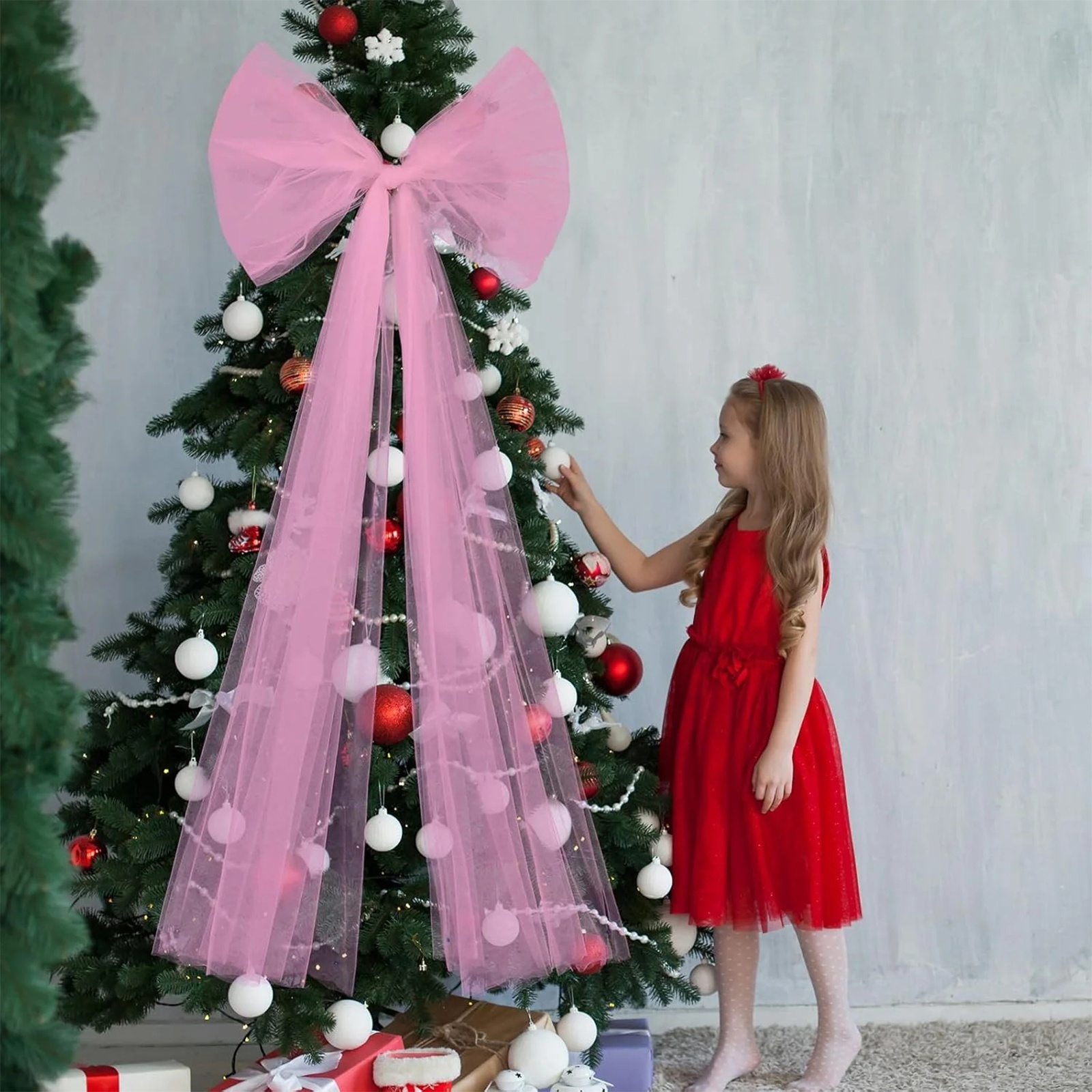 Christmas Tulle Bow Decoration - đánh giá và giá Wedding Supply Shops