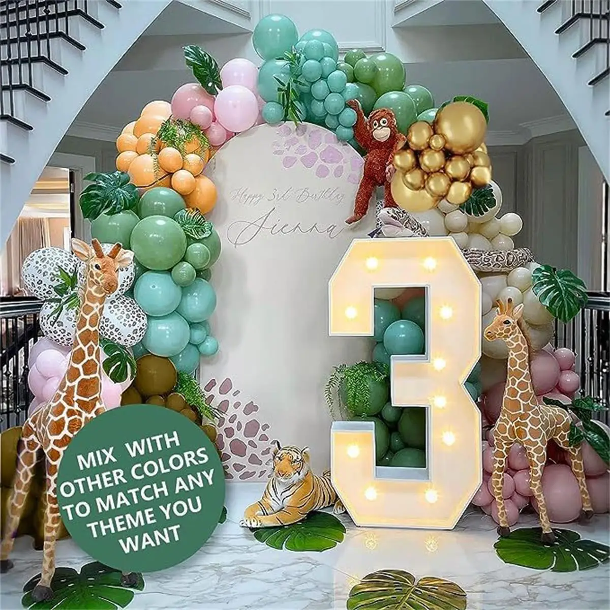 105Pcs Jungle Animal Balloon G - đánh giá và giá Wedding Zoo