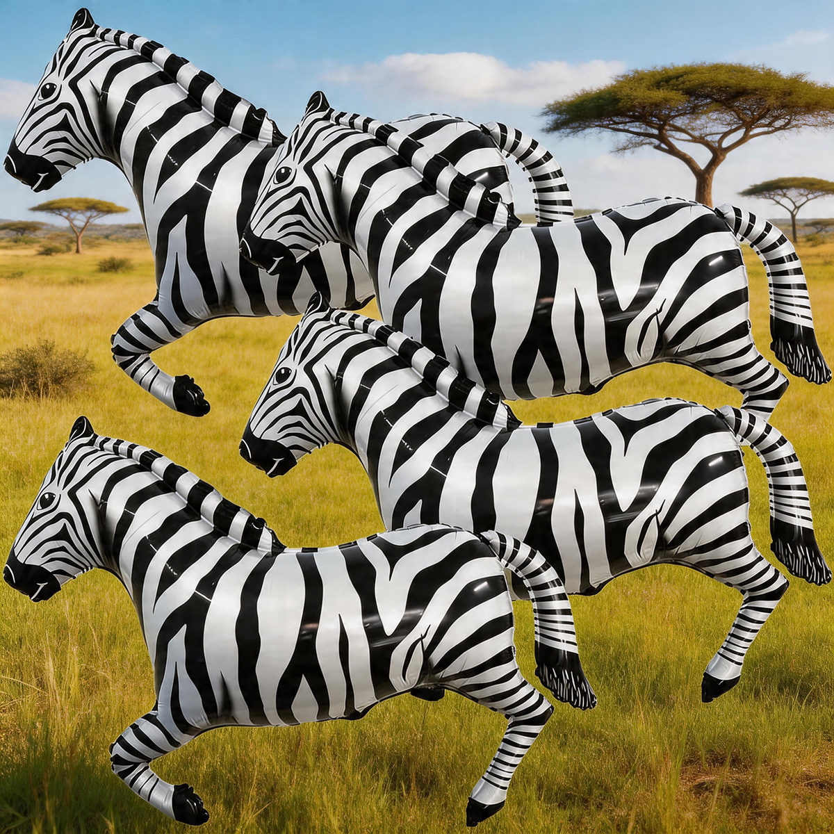 4 black and white striped zebr - đánh giá và giá Wedding Zoo