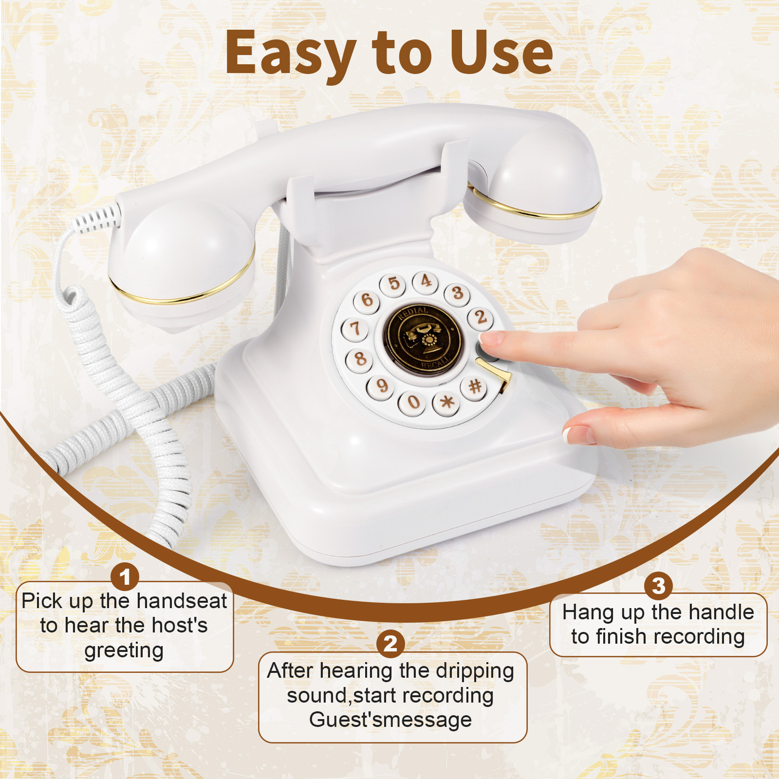 Audio guest book phone retro s - đánh giá và giá Personalized Guest Book