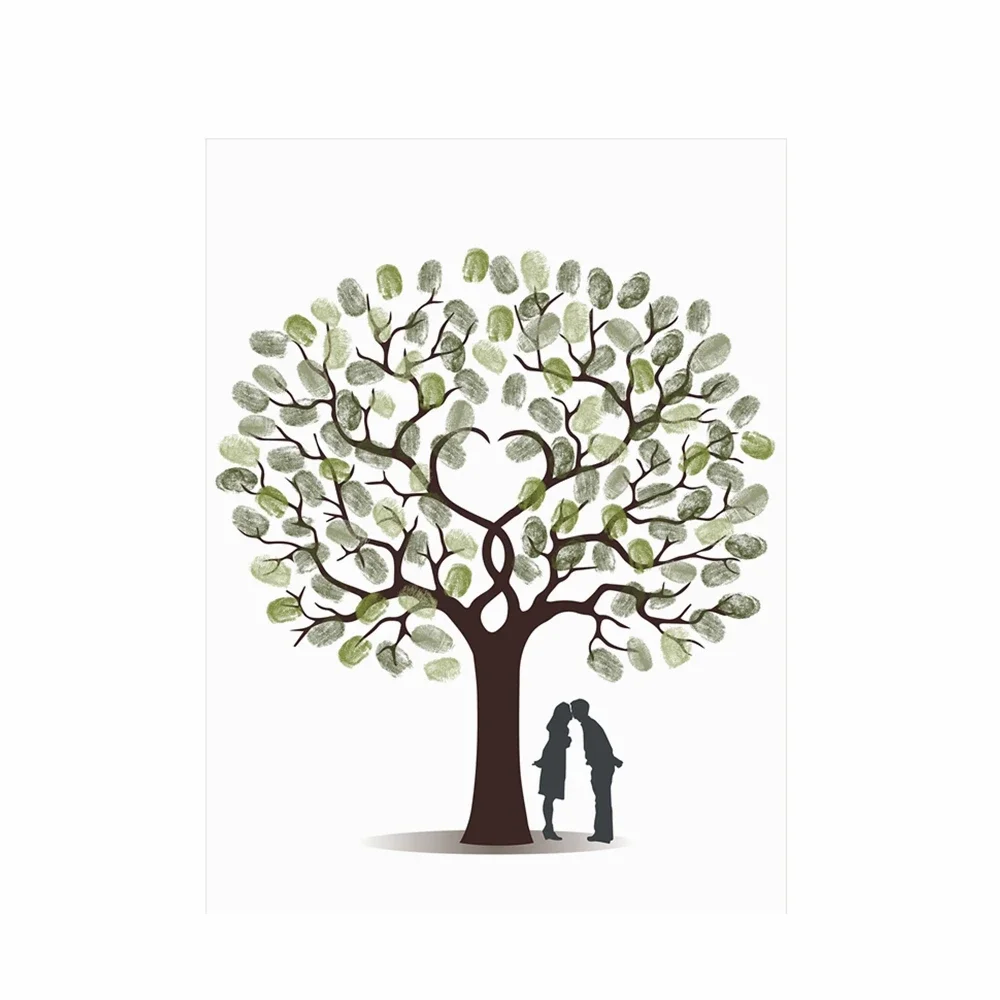 Wedding Fingerprint Tree Canva - đánh giá và giá Personalized Guest Book