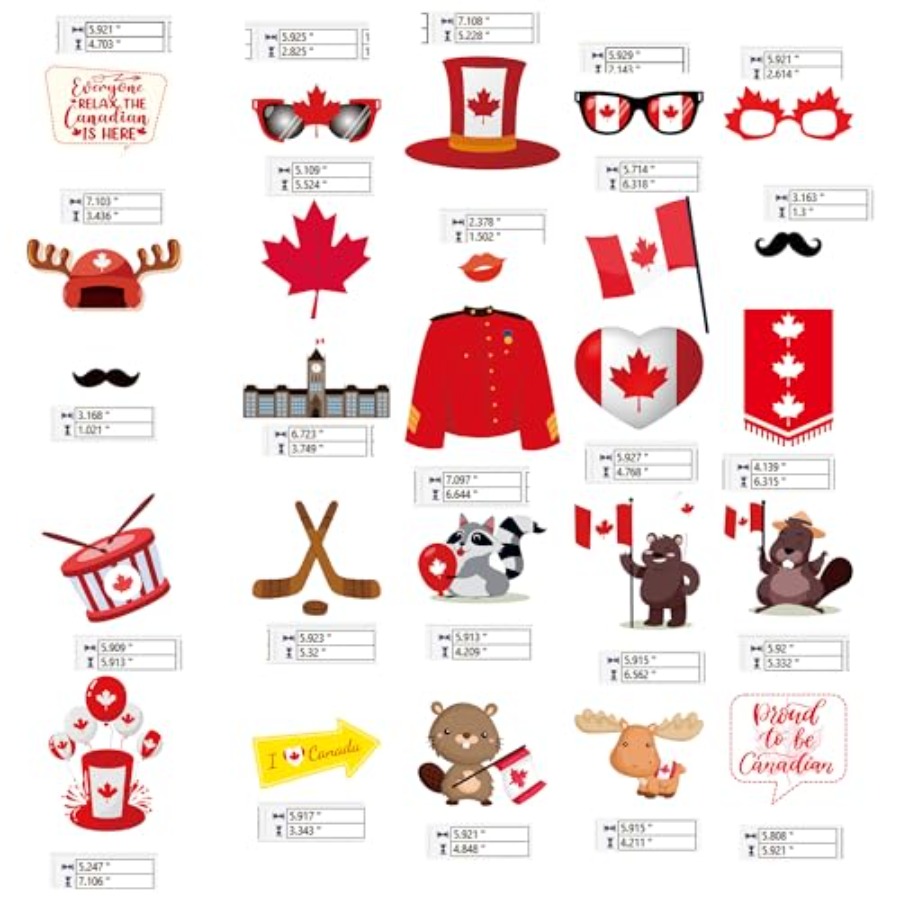 Canada Day Photo Booth Props D - đánh giá và giá Wedding Supply Canada