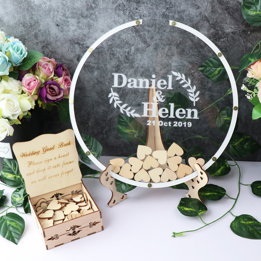 Personalized Acrylic round wed - đánh giá và giá Personalized Guest Book