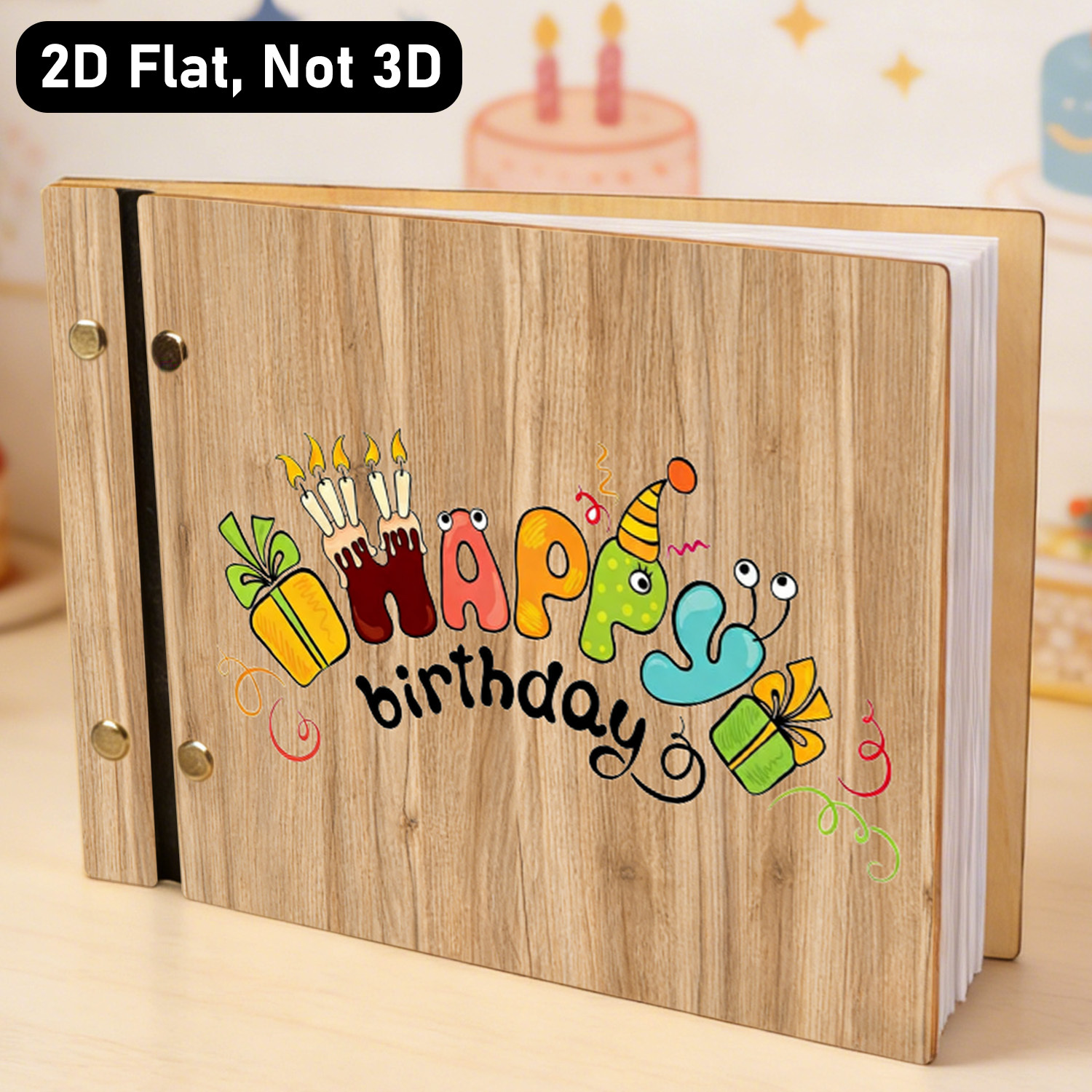 Cute Happy Birthday Wooden Gue - đánh giá và giá Personalized Guest Book