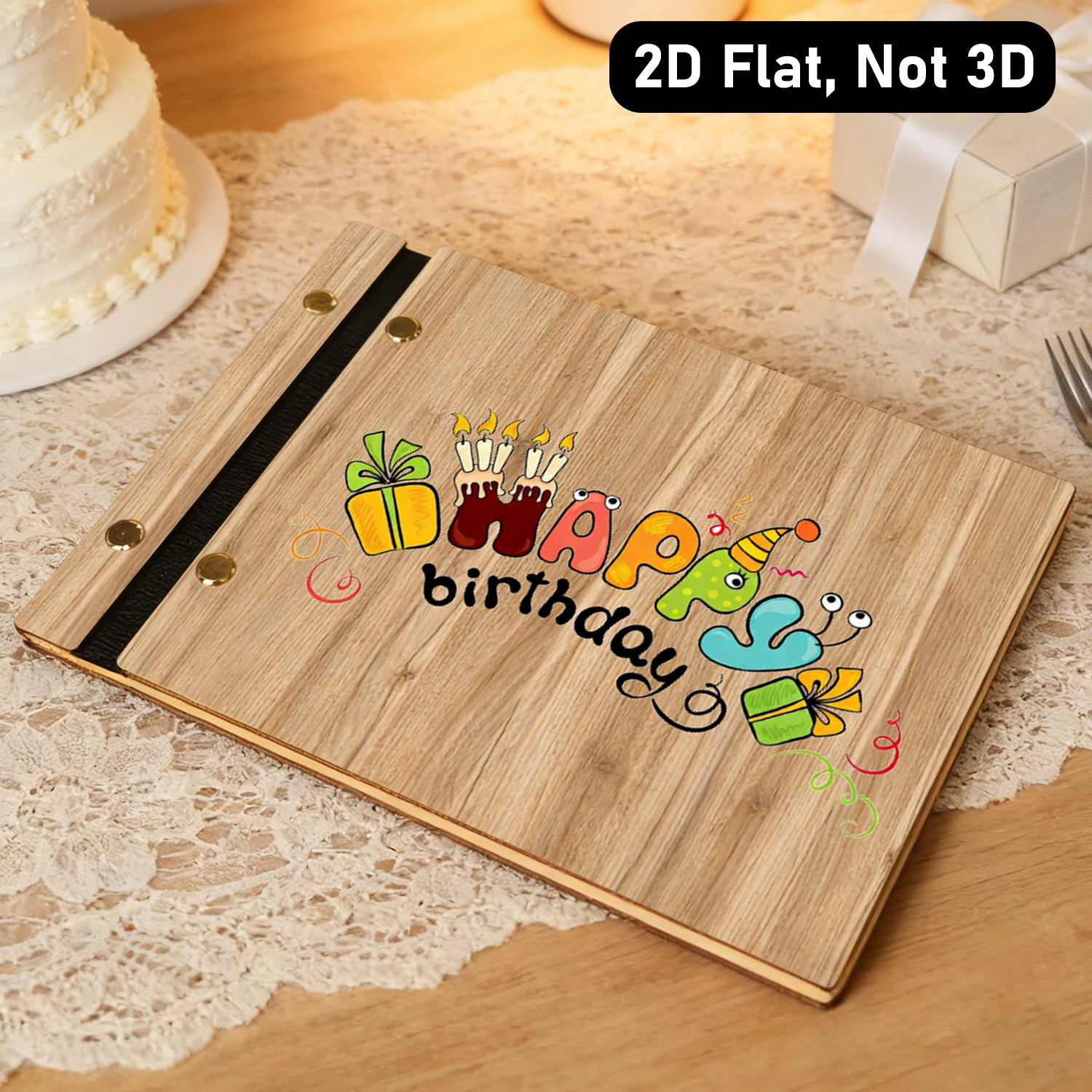 Cute Happy Birthday Wooden Gue - đánh giá và giá Personalized Guest Book