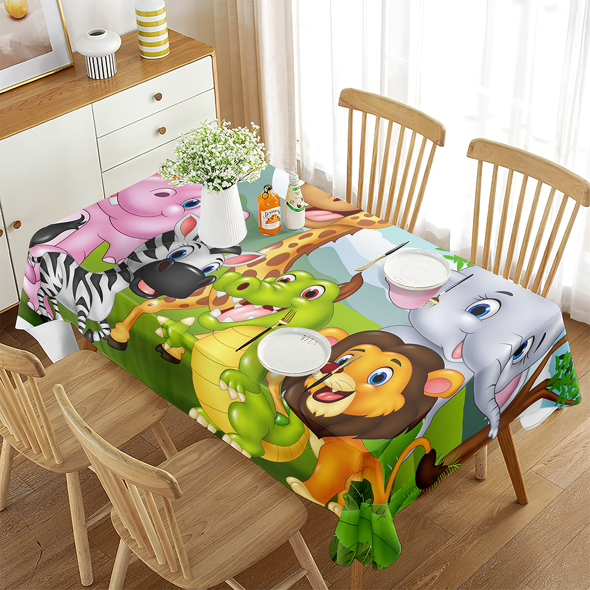 Zoo Tablecloth Happy Zoo Eleph - đánh giá và giá Wedding Zoo