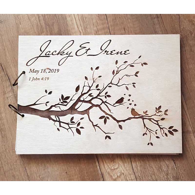 Personalized Engraved  Wooden  - đánh giá và giá Personalized Guest Book