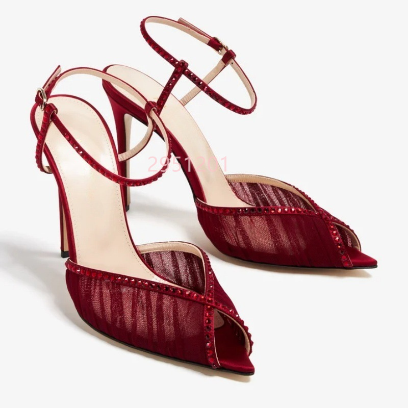 Peep Toe Mesh Pumps Buckles St - đánh giá và giá Wedding Fx