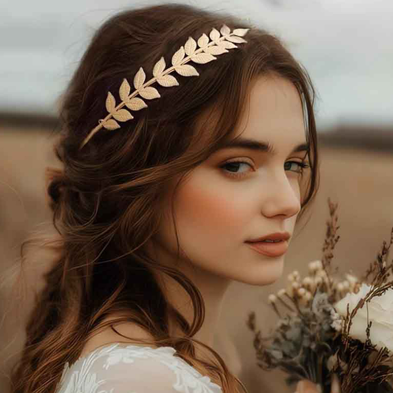 【P】Gold Leaf Headband Headpiec - đánh giá và giá Wedding Supply Store