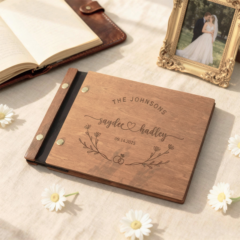 Personalized Wooden Wedding Gu - đánh giá và giá Personalized Guest Book