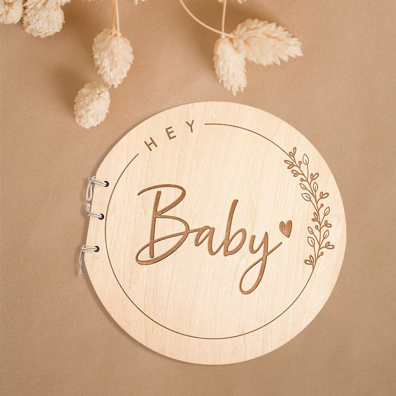 Wooden Circular Cover Message  - đánh giá và giá Personalized Guest Book