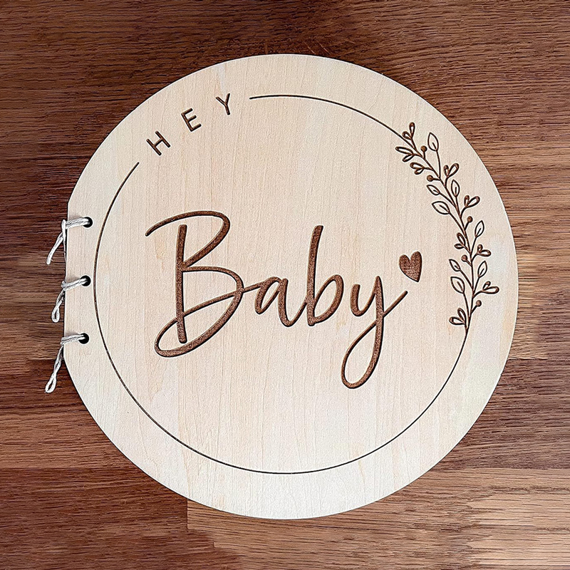 Wooden Circular Cover Message  - đánh giá và giá Personalized Guest Book